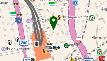 バーガーキング 梅田茶屋町店の地図画像