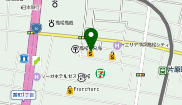 KP 高松三越店の地図画像