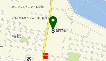 気象庁津地方気象台の地図画像