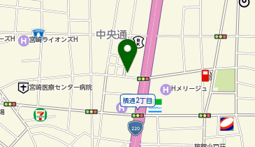 名古屋辛麺 鯱輪 宮崎橘通り店の地図画像