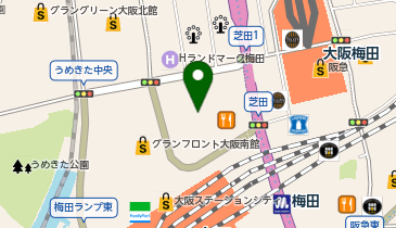 ユニクロ UMEDAの地図画像