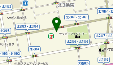 テスラ札幌の地図画像