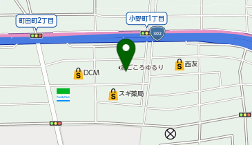 湯ごころ ゆるりの地図画像