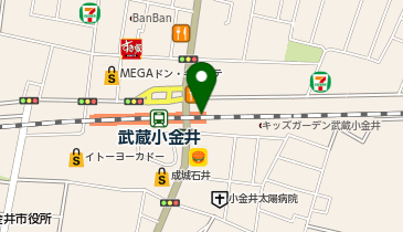 RAKU SPA Station(ラク スパ ステーション) 武蔵小金井の地図画像