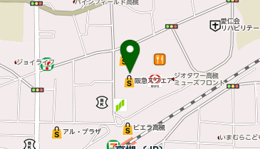 富澤商店 高槻阪急スクエア店の地図画像