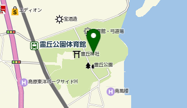 島原市温水プールの地図画像