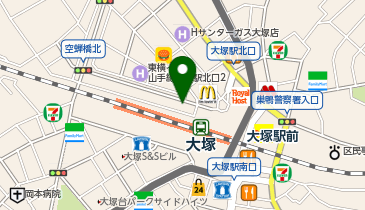 大塚駅前音楽館の地図画像