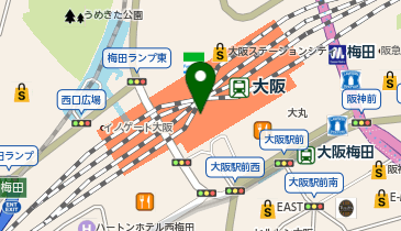 エーワンベーカリーJR大阪駅桜橋口店の地図画像