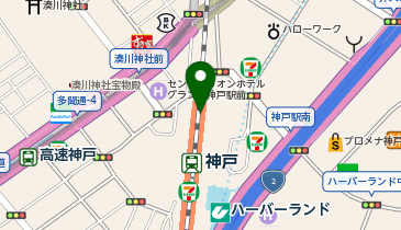 ショップイン プリコ神戸店の地図画像