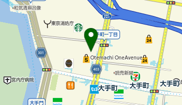 ワークスタイリング 大手町の地図画像