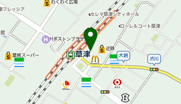 近鉄百貨店草津店 フォンテーヌコーナーの地図画像