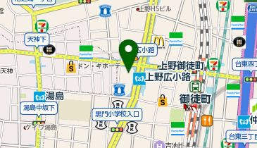 亀屋家具 ギャラリー上野店の地図画像