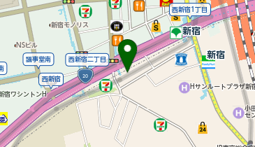 トクラスショールーム新宿の地図画像