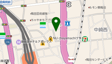 島村楽器 梅田茶屋町店の地図画像