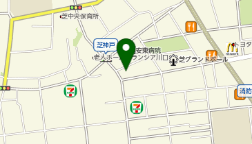 芝バッティングドームの地図画像