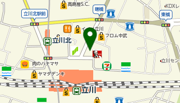 【12/23オープン】バーガーキング 立川北口店の地図画像