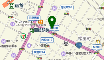 ステーキ&ハンバーグひげ 函館駅前店の地図画像
