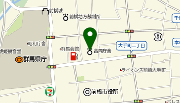 前橋地方法務局の地図画像