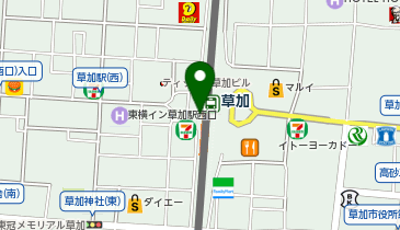 サブウェイ 草加ヴァリエ店の地図画像