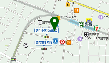 調布市グリーンホールの地図画像