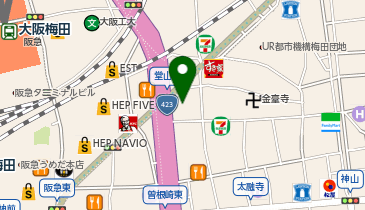 【12/12オープン】マンボープラス 梅田店の地図画像