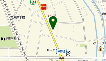 ゆず庵 一宮店の地図画像