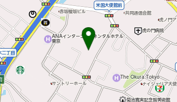 米国大使館大使公邸の地図画像