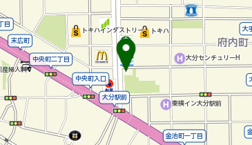 雅庵 大分中央町店の地図画像