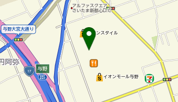 牛角焼肉食堂 イオンモール与野店の地図画像