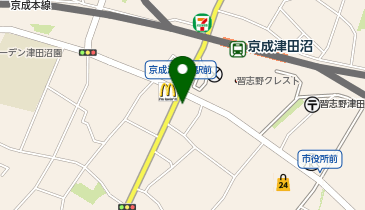 津田沼ITスクールの地図画像