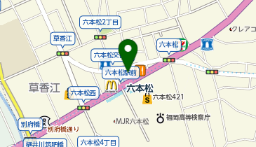 まねきや 福岡六本松本店の地図画像
