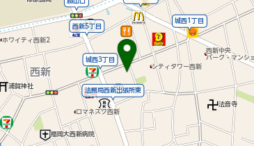 生そばウエスト 西新店の地図画像