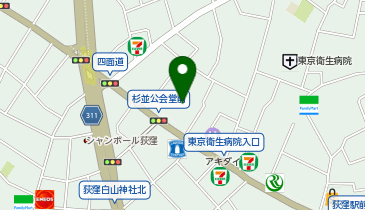 焼肉 たいが 荻窪の地図画像