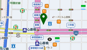 QUARTZ SHINSAIBASHI(クオーツ心斎橋)の地図画像