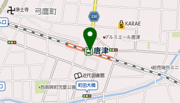 ウォーミング唐津の地図画像