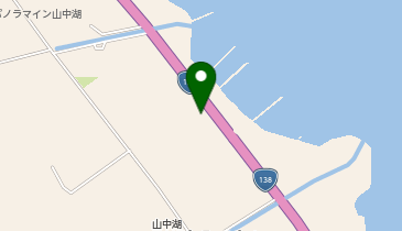 山中湖畔のステーキ酒場の地図画像