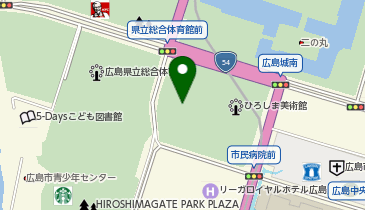 【4/1オープン】広島市立中央図書館の地図画像