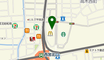 北海ラーメンすすき野 アクタ西宮店の地図画像