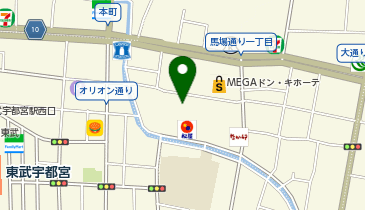 【3/1オープン】21時にアイス 宇都宮オリオン通り店の地図画像