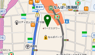 ユザワヤ なんばパークス店の地図画像