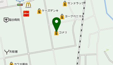 コメリパワー 矢板店の地図画像