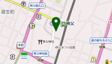 秩父名物と小丼ぶり ちんばた 秩父駅前店の地図画像