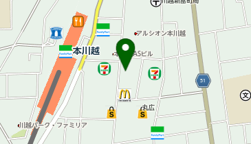 【3/31オープン】バーガーキング 川越クレアモール店の地図画像