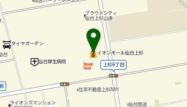 イオンモール仙台上杉の地図画像