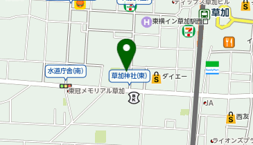 ラーメンショップ◯化 草加店の地図画像