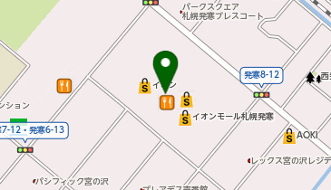 Bijoux Closet(ビジュー クローゼット) イオンモール札幌発寒店の地図画像