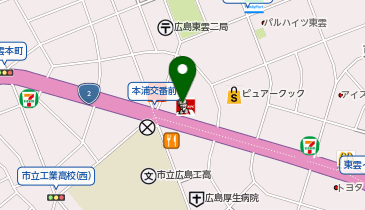 Pizza Hut(ピザハット) 広島東雲店の地図画像