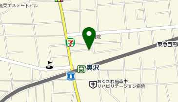 奥沢東地区会館の地図画像