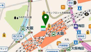 ティンバーランド ルクア大阪店の地図画像