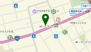 西通りプリン 大名本店の地図画像